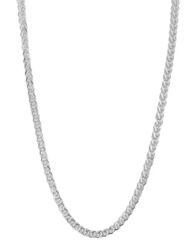 Glaze Jewelry Silver Diamond Heavy Wheat Chain Necklace
