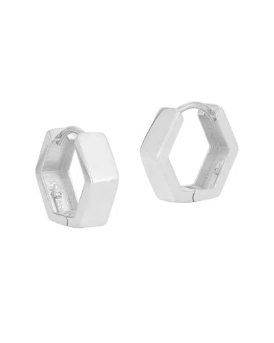 Glaze Jewelry Sterling Silver Geo Hoop Earrings