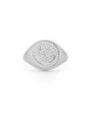 Glaze Jewelry Silver Smiley Face Ring
