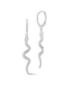 Glaze Jewelry Dangling Snake Huggie Hoop Earrings
