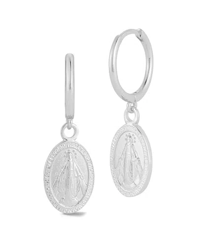 GLAZE JEWELRY GLAZE JEWELRY SILVER ST. MARY HUGGIE EARRINGS