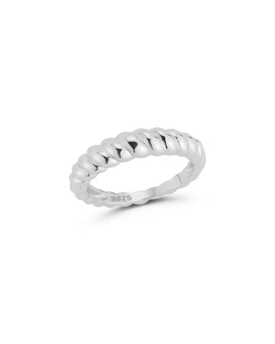 Glaze Jewelry Sterling Silver Twist Ring In Metallic
