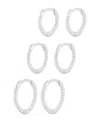 Glaze Jewelry Set Of 3 Twist Huggie Hoop Earrings