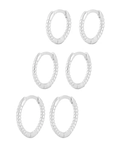 GLAZE JEWELRY GLAZE JEWELRY SILVER TRIPLE HOOPS