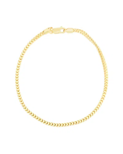 Glaze Jewelry Silver Wheat Chain Anklet In Gold