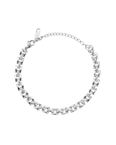 Glaze Jewelry Silver-plated Stainless Steel Bracelet In Metallic