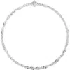 Glaze Jewelry Rhodium Plated Singapore Bracelet In Silver