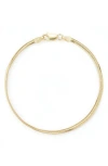 Glaze Jewelry Snake Chain Anklet In Gold