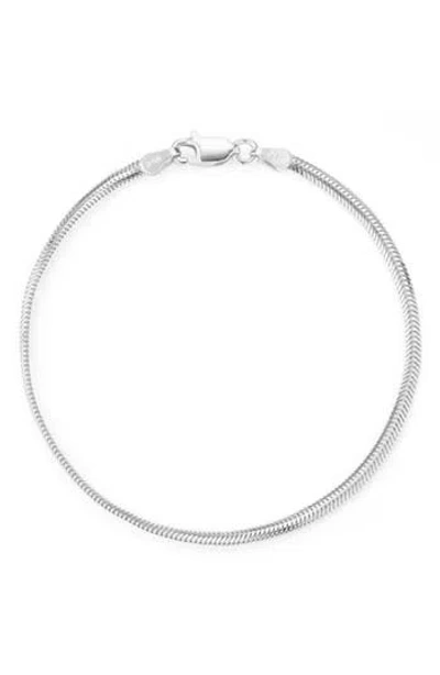 Glaze Jewelry Snake Chain Anklet In Silver