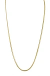 Glaze Jewelry 14k Over Silver Diamond Snake Chain Necklace In Gold