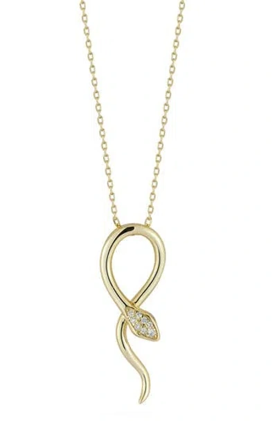 Glaze Jewelry Snake Pendant Necklace In Gold