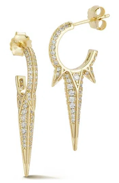 Glaze Jewelry 14k Gold Plated Sterling Silver Spiked Hoops