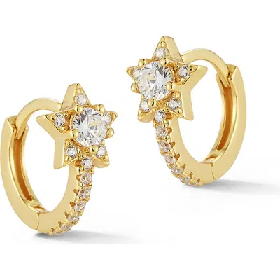Glaze Jewelry Star Huggie Hoop Earrings In Gold