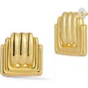Glaze Jewelry Statement Stud Earrings In Gold