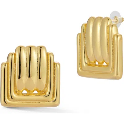 Glaze Jewelry Statement Stud Earrings In Gold