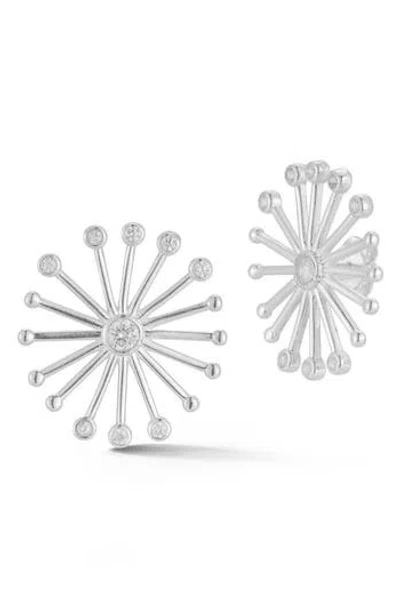 Glaze Jewelry Statement Stud Earrings In Silver