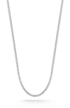 Glaze Jewelry Sterling Silver Box Chain Necklace In White