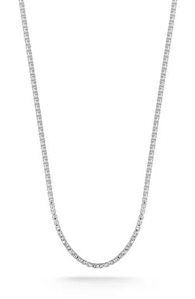 Glaze Jewelry Sterling Silver Box Chain Necklace In White