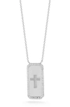 Glaze Jewelry Sterling Silver Cross Necklace In Metallic