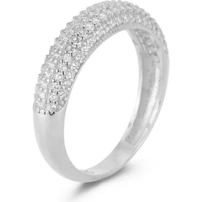 Glaze Jewelry Sterling Silver Dome Ring In Metallic
