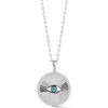 Glaze Jewelry Sterling Silver Eye Pendant Necklace In Metallic