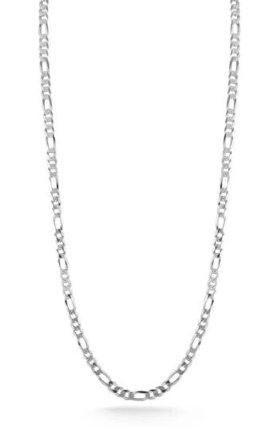 Glaze Jewelry Sterling Silver Figaro Chain Necklace In Metallic