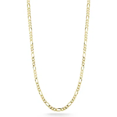 Glaze Jewelry Sterling Silver Figaro Chain Necklace In Gold