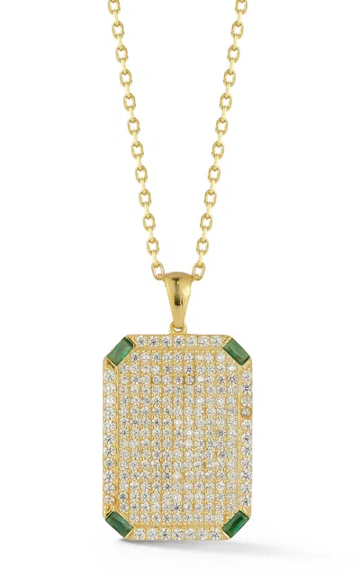 Glaze Jewelry Sterling Silver Flat Tag Necklace In Gold