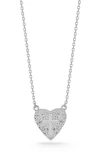 Glaze Jewelry Sterling Silver Heart Pendant Necklace In Silver