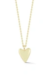 Glaze Jewelry Sterling Silver Heart Pendant Necklace In Gold