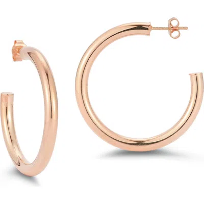 Glaze Jewelry Sterling Silver Hoop Earrings In Gold