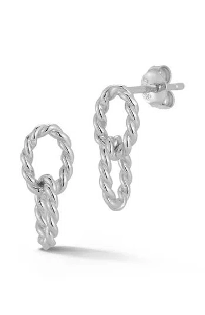 Glaze Jewelry Sterling Silver Link Drop Earrings In White