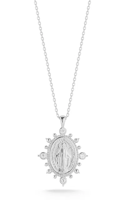 Glaze Jewelry Sterling Silver Mary Necklace In Metallic
