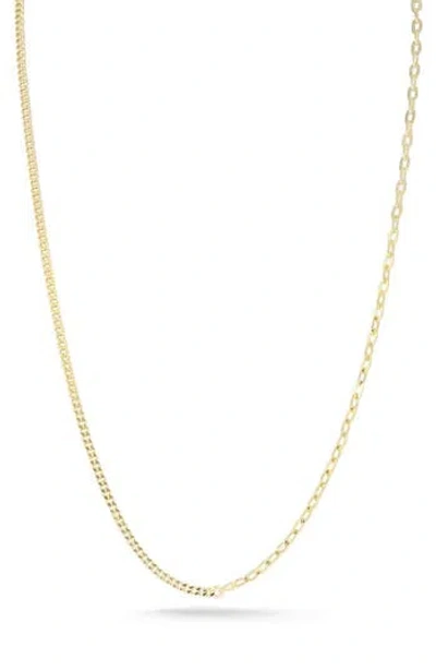 Glaze Jewelry Sterling Silver Mixed Chain Necklace In Gold