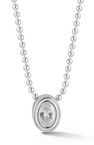 Glaze Jewelry Sterling Silver Oval Pendant Necklace In Brown