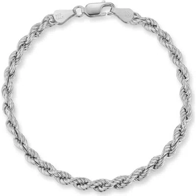 Glaze Jewelry Sterling Silver Rope Bracelet