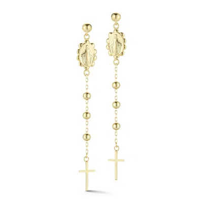 Glaze Jewelry Sterling Silver Rosary Drop Earrings In Pattern