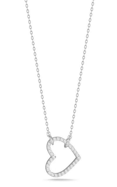 Glaze Jewelry Sterling Silver Sideways Heart Necklace