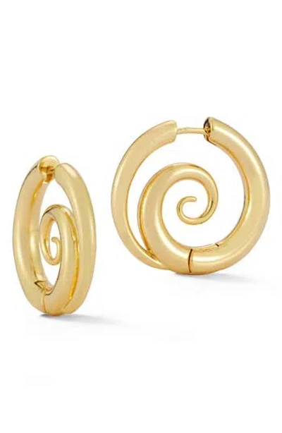 Glaze Jewelry Swirl Hoop Earrings In Gold