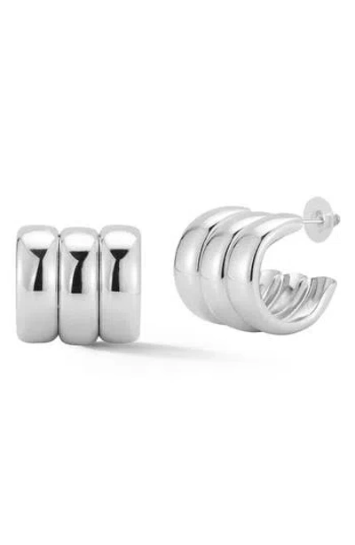 Glaze Jewelry Triple Hoop Earrings In Metallic