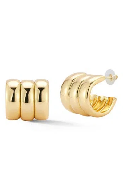 Glaze Jewelry Triple Hoop Earrings In Gold