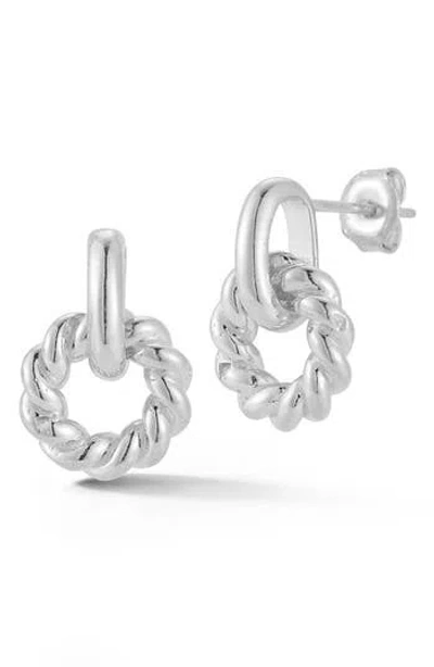 Glaze Jewelry Twist Drop Earrings In Silver