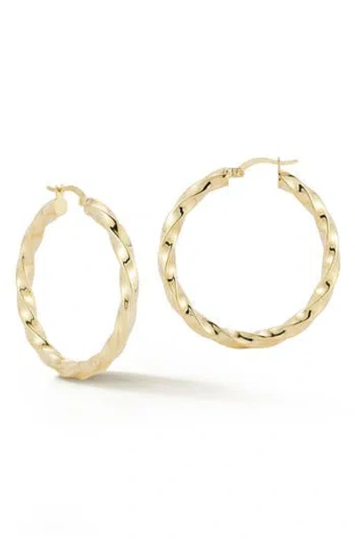 Glaze Jewelry Twist Hoop Earrings In Gold