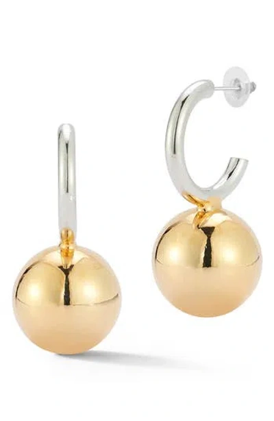 Glaze Jewelry Two Tone Hoop Earrings In Metallic