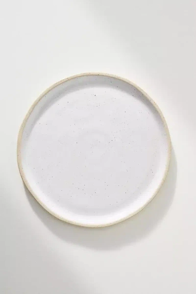Glazed Garage River Stoneware Salad Plates, Set Of 4 In White