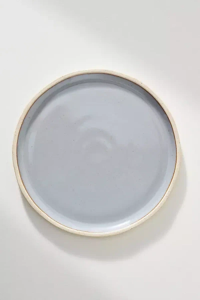 Glazed Garage River Stoneware Salad Plates, Set Of 4 In Gray