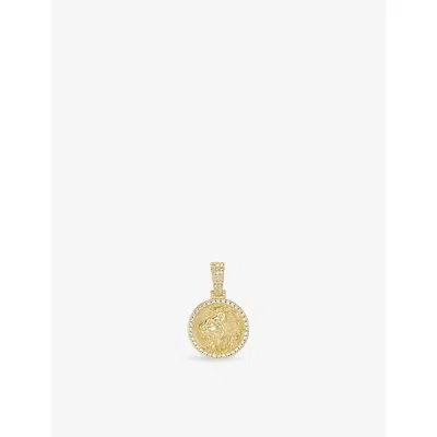 Gld Mens Lion Coin 18ct Gold-plated Pendant