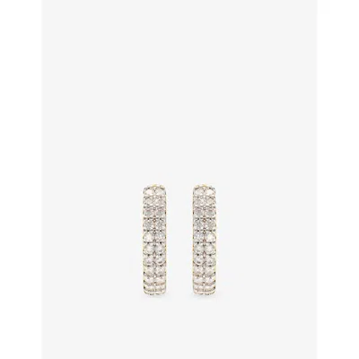 Gld Mens  Micro Double Row 18ct Yellow-gold Hoops In Green