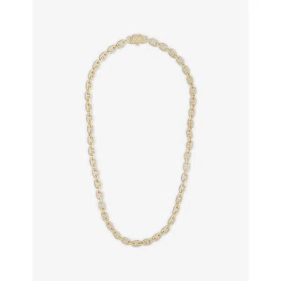 Gld Mens Valentina Iced 18ct Gold Plated Chain