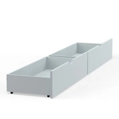 Glenwillow Home Roll Out Under Bed Storage Drawers In Light Gray